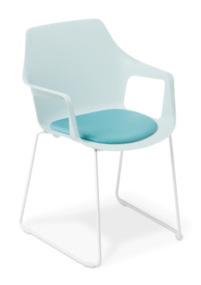 Cocowith Arms Sled Light Blue White Frame Seat Uph Charisma Cloud