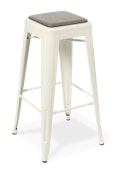 Industry Barstool White Seat Uph Eastwood Dove