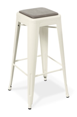 Industry Barstool White Seat Uph Eastwood Dove