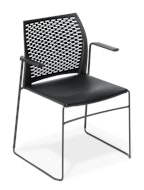 Net Chair Black Arms Black Frame