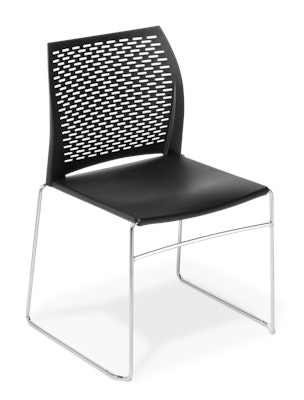 Net Chair Black Chrome Frame