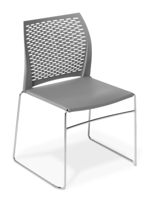 Net Chair Grey Chrome Frame
