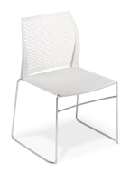 Net Chair White Chrome Frame