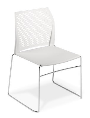 Net Chair White Chrome Frame
