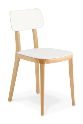 Polka Chair White Natural Beech Frame