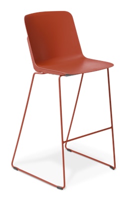 Scout Barstool Sled Rust Frame
